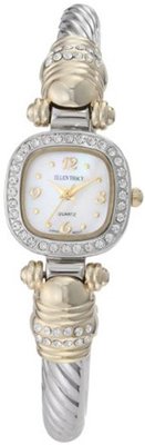 Ellen Tracy ET5001STK Bangle Silver/Gold Genuine Mother-of-Pearl