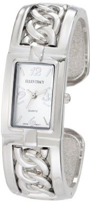 Ellen Tracy ET5005STK Silver Rope Chain Bangle