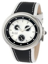 ELLETIME EL20013S03C Stainless Steel and Black Leather