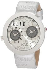 ELLETIME EL20033S03C Dual Time Silver City Strap