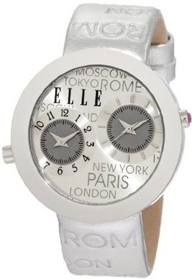 ELLETIME EL20033S03C Dual Time Silver City Strap