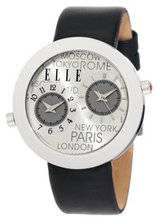 ELLETIME EL20033S08C Dual Time Black Leather