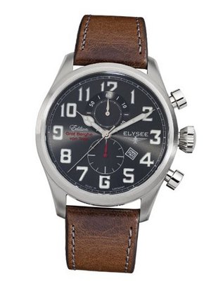 Elysee 46mm Kerpen Quartz Chronograph with 60-minute Stop and Sapphire Crystal 38008