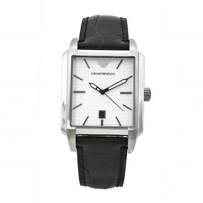 Emporio Armani AR0481 Classic Black Leather Band