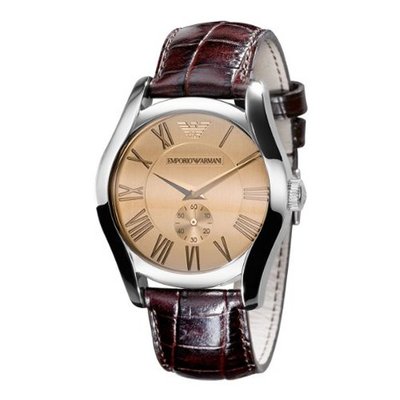 Emporio Armani AR0645 Classic Brown Leather Roman Numeral Dial