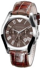Emporio Armani AR0671 Chronograph Brown Dial Brown Leather