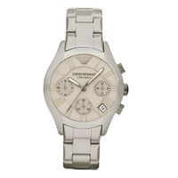 Emporio Armani AR1460 Grey Ceramic Bracelet Matte Dial Chronograph