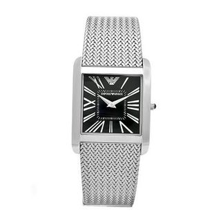 Emporio Armani AR2013 Classic Mesh Stainless Steel Black Dial