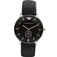 Emporio Armani Gents Stainless Steel with Leather Strap