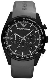 Emporio Armani Sportivo AR5978 Grey Rubber Quartz with Black Dial