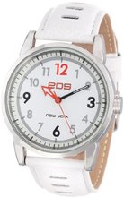 EOS New York 135LWHT Redknight White Leather Strap