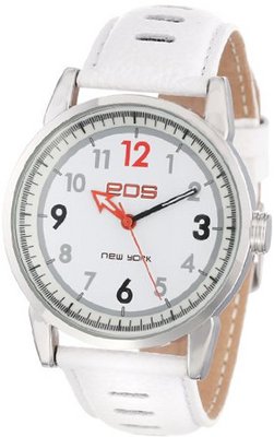 EOS New York 135LWHT Redknight White Leather Strap