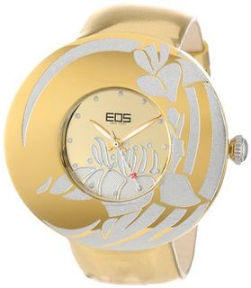 EOS New York 53SGLDSIL Jasmine Gold Leather Strap