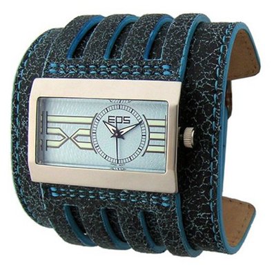EOS New York 80LBLU Metro Blue Leather Strap