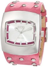 EOS New York Unisex 47LFUS Helix Fuchsia Leather Strap