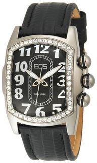 EOS New York Unisex 81LBLKBLK Vanguard Black Leather Strap