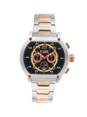 Dash with Silver / Rose Gold Band and Black Dial