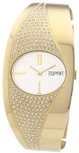 Esprit ES101572007 Starlite Gold Ladies Quartz Analogue Silver Dial Golden Steel Strap