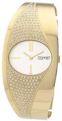 Esprit ES101572007 Starlite Gold Ladies Quartz Analogue Silver Dial Golden Steel Strap