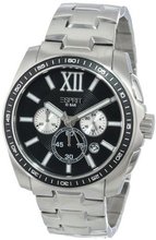 ESPRIT ES103591004 Meridian Chrono Silver Black Classic Fashion Analog Wrist