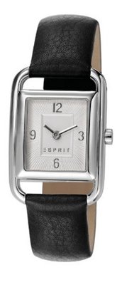Esprit es106602001 mm Stainless Steel Case Black Leather Mineral