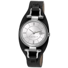 Esprit es106782001 28mm Stainless Steel Case Black Leather Mineral