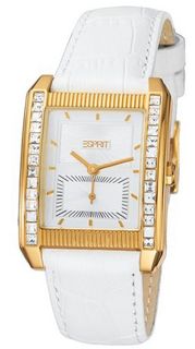 Esprit Quartz Vitality Gold White ES102362002 with Leather Strap