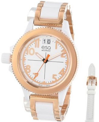 ESQ Movado 07101403 esq Fusion Rose-Ion Plated Interchangeable Strap