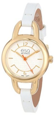 ESQ Movado 07101450 "Status" Gold-Plated and Stainless Steel White Dial Dress
