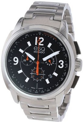 ESQ Movado 07301415 esq Excel tm Stainless Steel Chrono with Black Dial