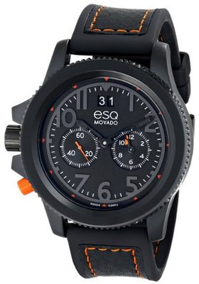 ESQ Movado 07301423 esq Fusion Black Ion-Plated Strap