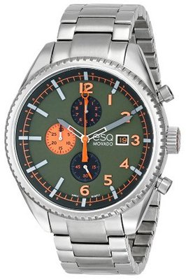 ESQ Movado 07301447 Catalyst Ionic Black-Plated Steel and Bracelet Green Chrono Dial