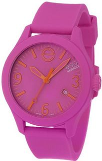 ESQ Movado Unisex 07301441 "ESQ ONE" Stainless Steel and Silicone Pink with Orange Accents