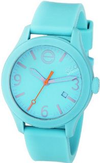 ESQ Movado Unisex 07301441 "ESQ ONE" Stainless Steel and Silicone Turquoise Blue with Lavendar Accents
