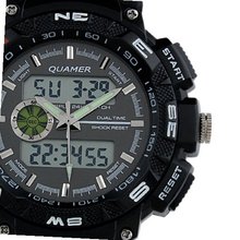 Brand New Rubber Strap Black Analog Digital Dual Dial Luxury Sport WS056