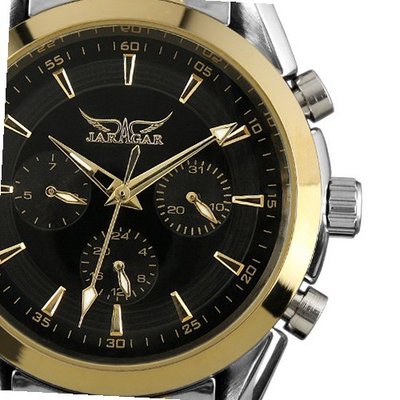 ESS Black Dial Golden Case Elegant Automatic Mechanical WM198