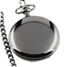 ESS Black Smooth Stainless Steel Case White Arabic Numbers Modern Pocket WP101