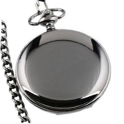 ESS Black Smooth Stainless Steel Case White Arabic Numbers Modern Pocket WP101