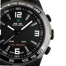 ESS Black Stainless Steel Red Digital LED Army Style Sport WM321