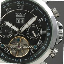 ESS  Gent Black Tourbillon Date Aviator Automatic Mechanical WM181