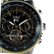 ESS  Gent Black Tourbillon Date Golden Case Aviator Mechanical WM194