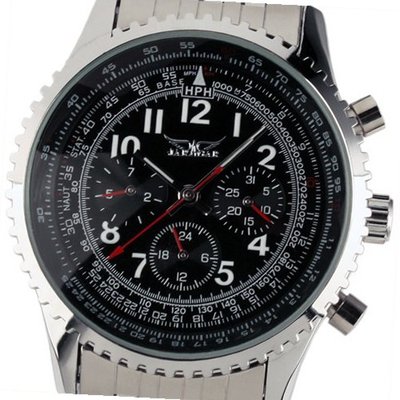 ESS  Gents Black Dial Self-Wind Up Mechanical Aviator Wrist WM144