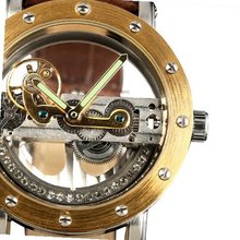 ESS Golden Case Skeleton Dial Antique Self-Wind Up Mechanical Automatic WM319-1