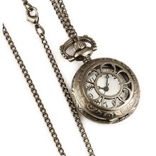 ESS Lady's Silvered Stainless Steel Case White Dial Necklace Pendant Quartz Pocket WP036