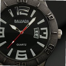 ESS Military Swiss Style Black Stainless Steel Analog Date Army WM268