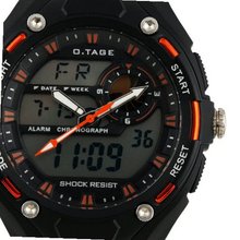 ESS Orange Rubber Strap Analog Digital Dual Dial Luxury Sport WS067