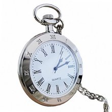 ESS Stainless Steel Case White Dial Roman Numerals Modern Pocket with Chain WP018