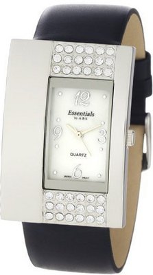Essential By A.B.S 40021 Leather Elegant Austrian Crystals Bezel