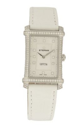 Eterna es 2410.51.67.1224 Contessa Diamond Mother-Of-Pearl Alligator Leather