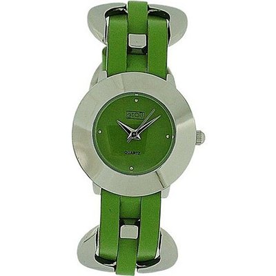 Eton Braided Rings Apple Green Dial & PU Strap Ladies Fashion 2903L